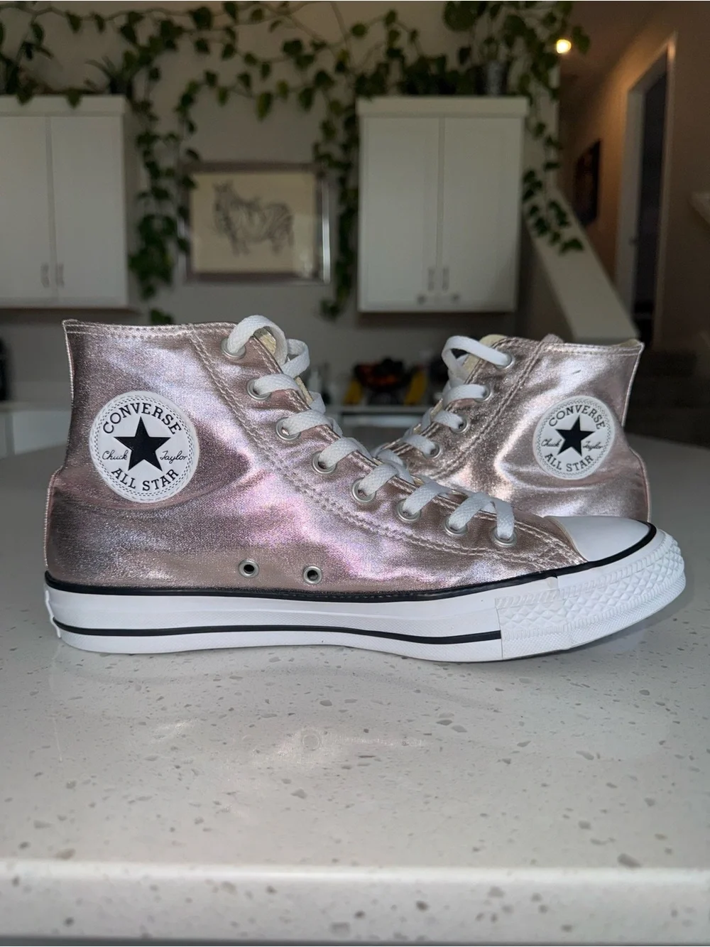 Converse Metallic Rose High Top Sneakers